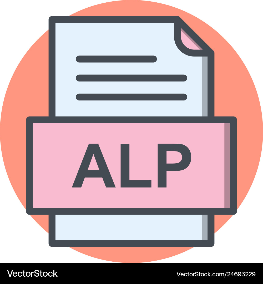 Alp file document icon Vector Image
