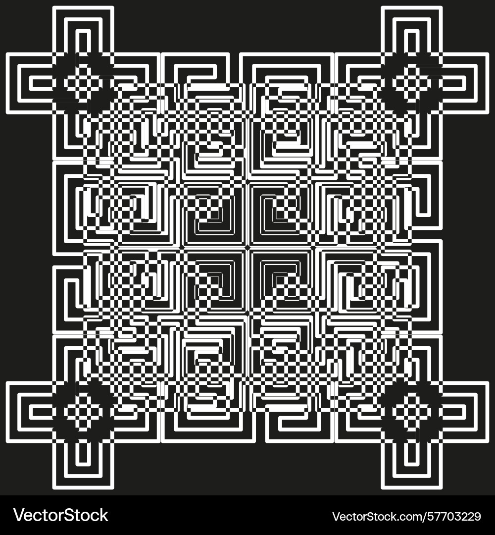 Complex pattern abstract square design Complex pattern abstract square design vector image