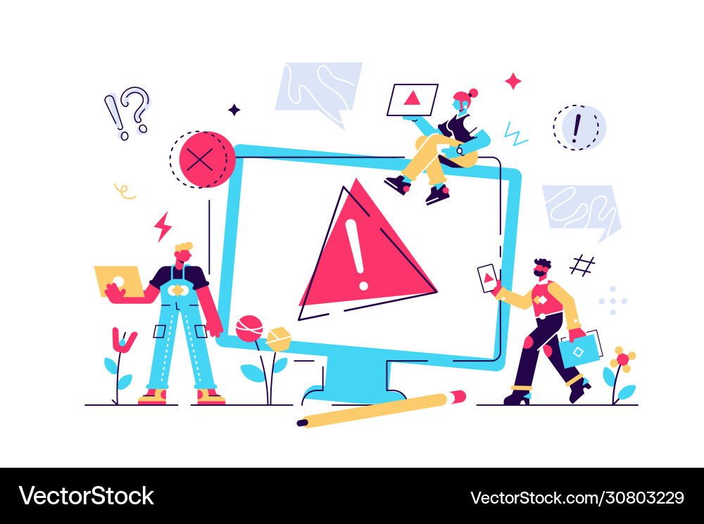 Concept operating system error warning Vector Image