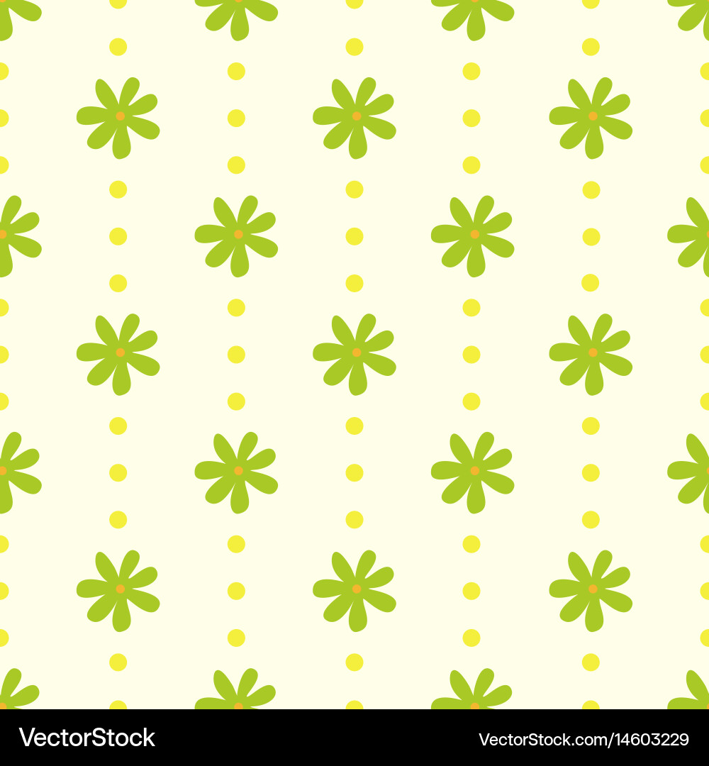 Floral Seamless Pattern - Green Royalty Free Vector Image