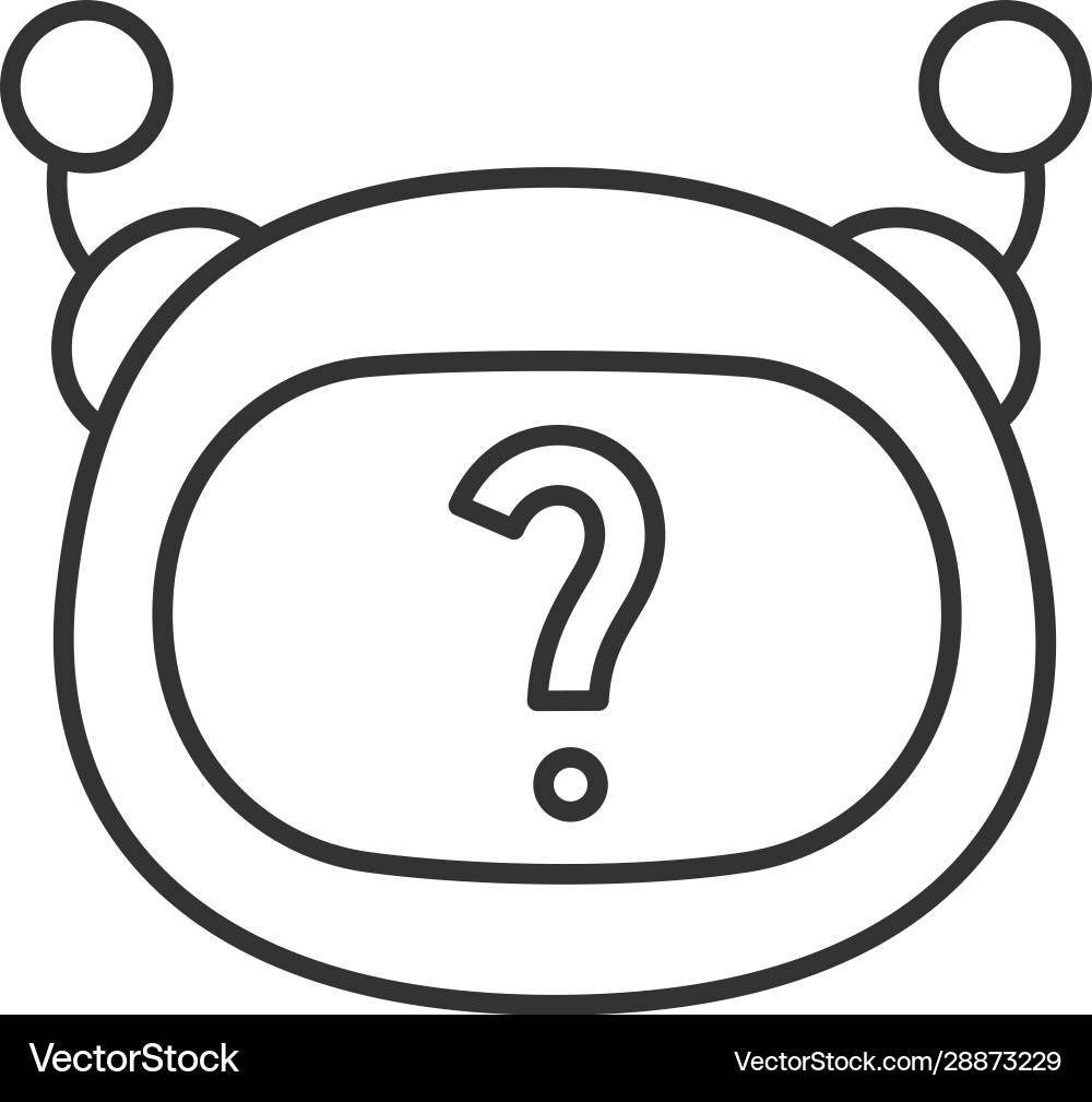 Help chatbot linear icon Help chatbot linear icon vector image