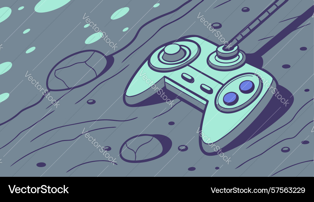 Modern gaming controller with abstract elements vector image