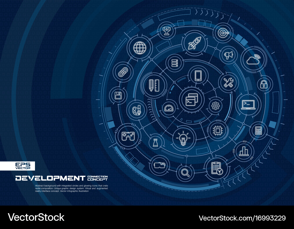 Modern Tech & Programming Background vector image