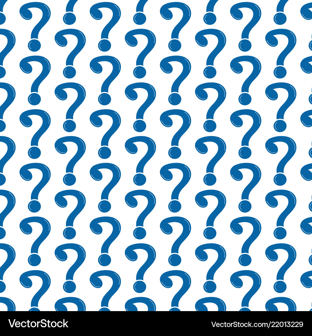 Pattern background question mark icon vector image