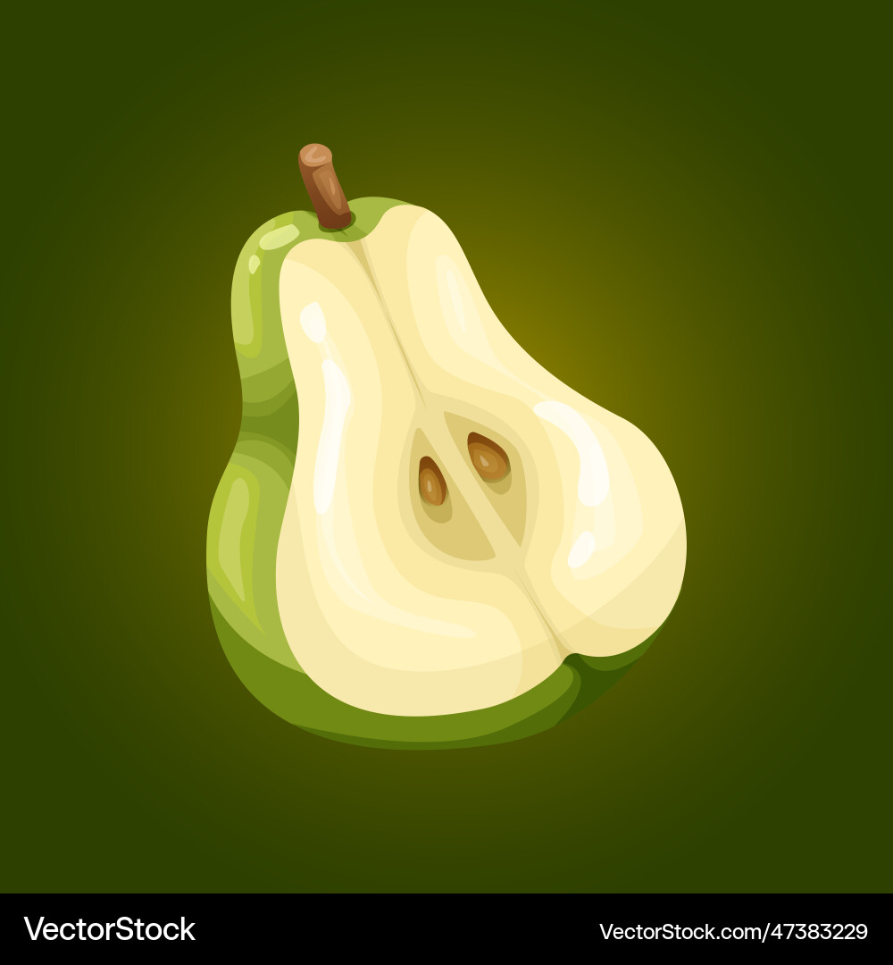 Pear fruit with gradient color Pear fruit with gradient color Vector Image