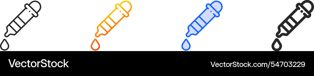 Picker iconthin linear gradient blue stroke Picker iconthin linear gradient blue stroke vector image
