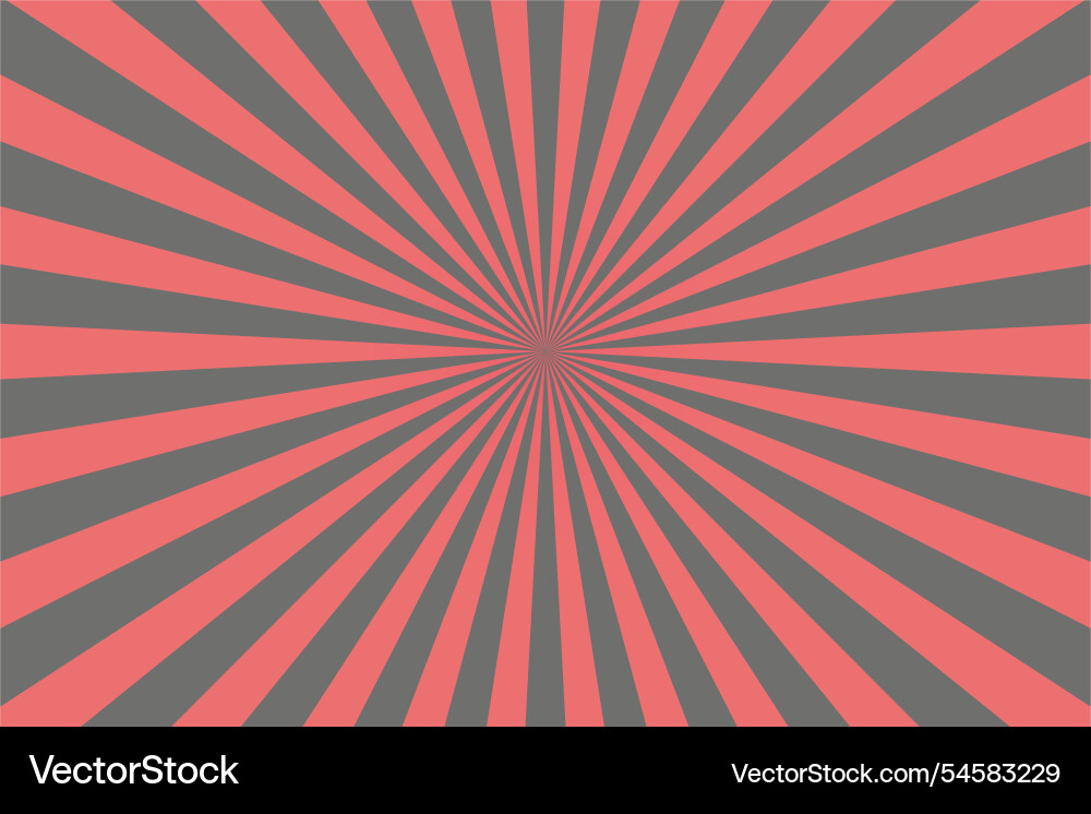 Red rays background with abstract radial design vector image