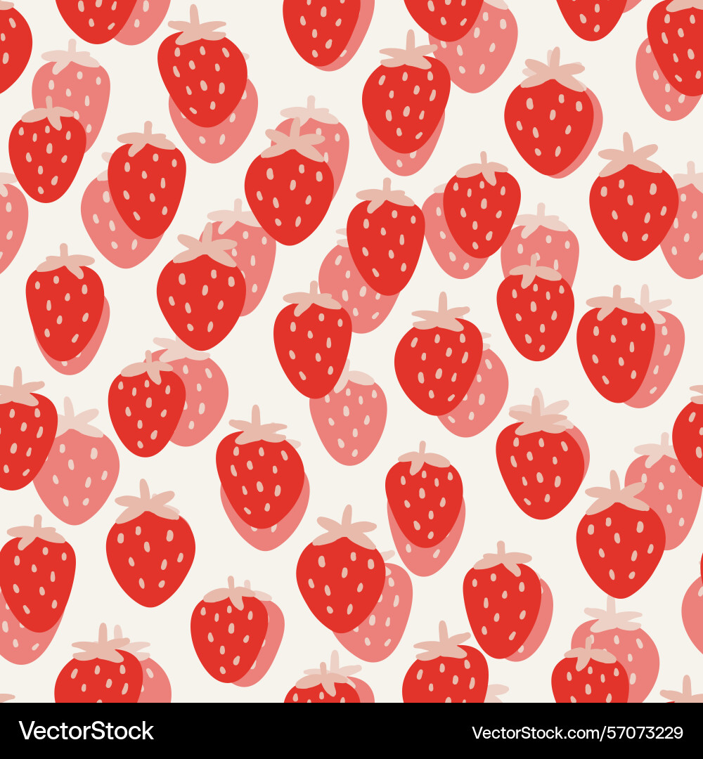 Seamless pattern with strawberry on color Seamless pattern with strawberry on color Vector Image