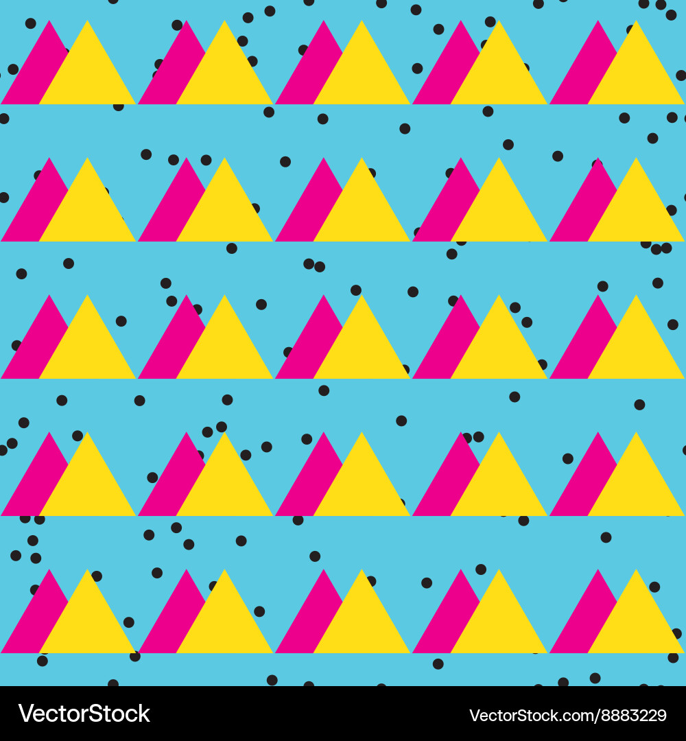 Seamless vintage abstract pattern with triangles vector image