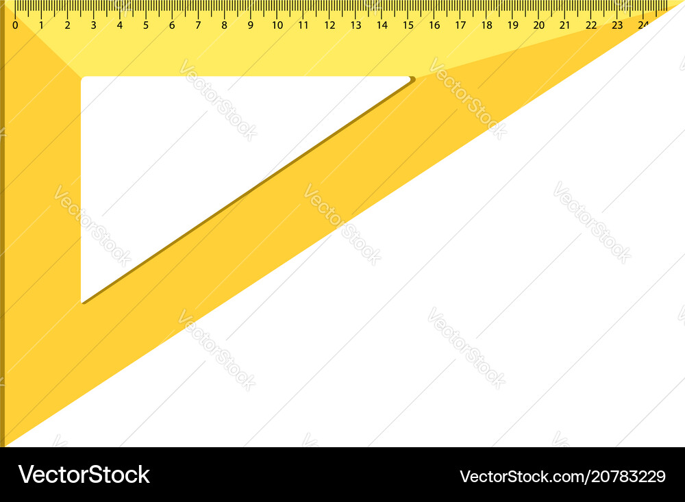 Triangle ruler icon realistic style Triangle ruler icon realistic style vector image