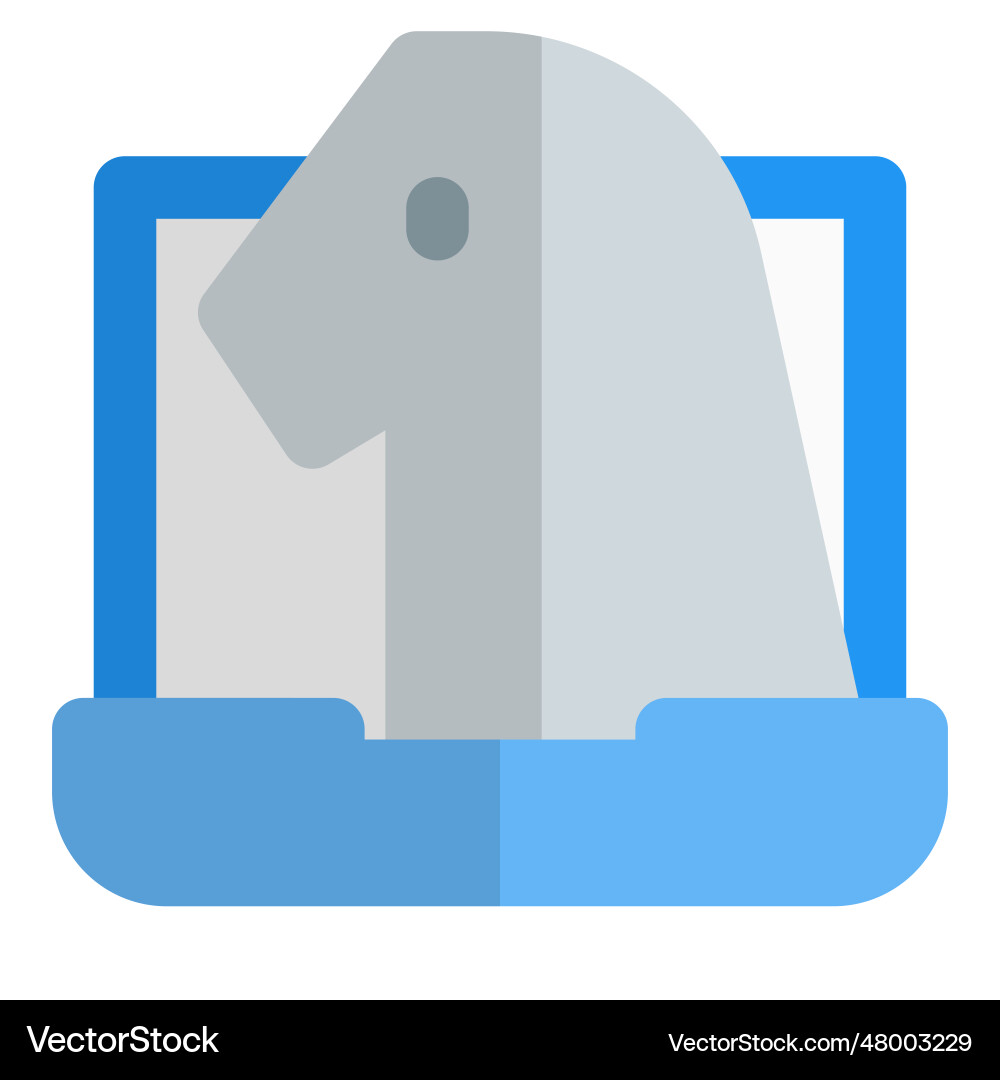 Trojan a malicious software for hacking computer vector image