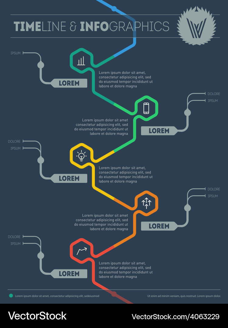 Web template of infographic with icons and design vector image