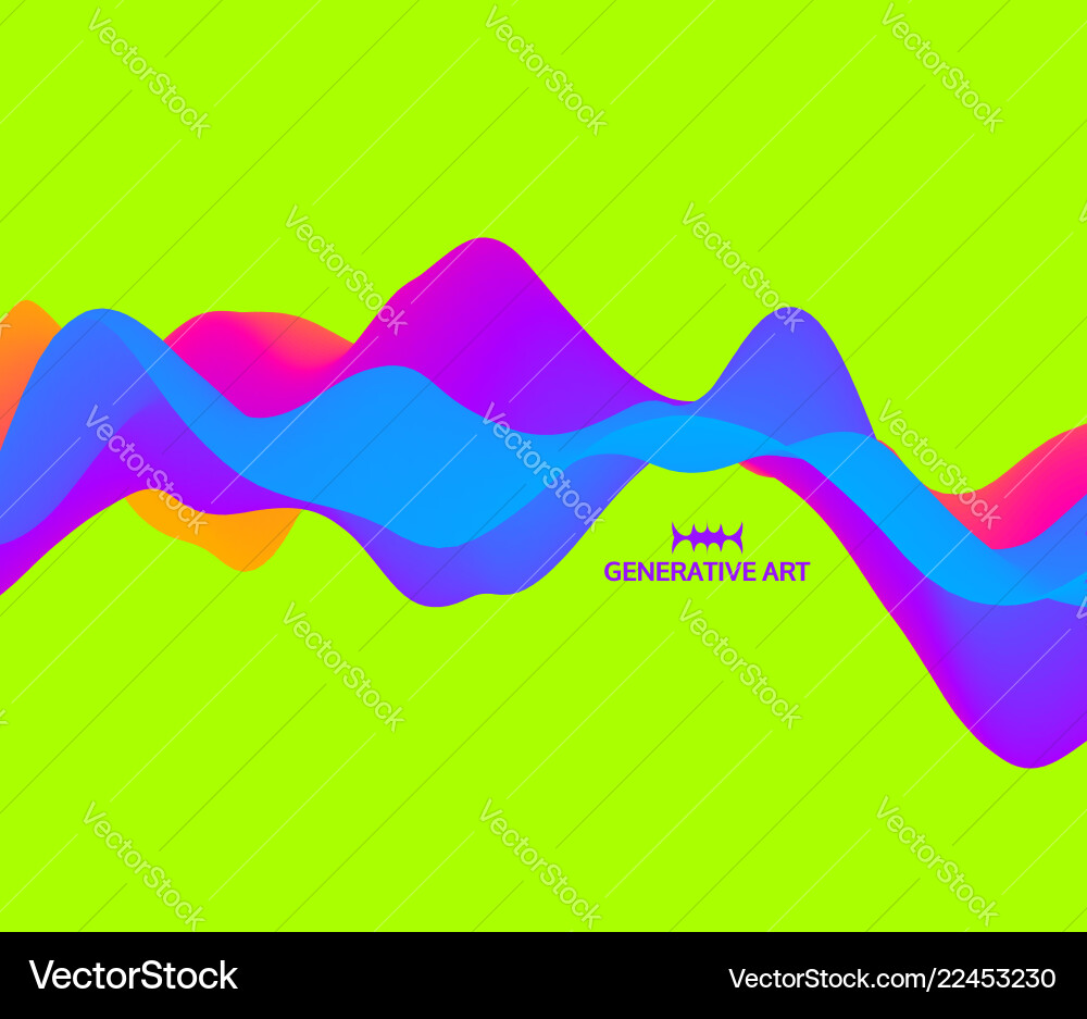3d wavy background dynamic effect design template 3d wavy background dynamic effect design template vector image
