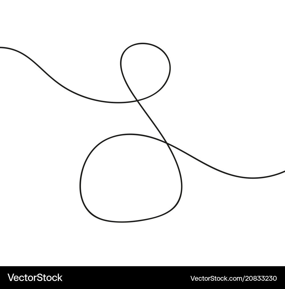 A thread drawn from the hand object A thread drawn from the hand object Vector Image