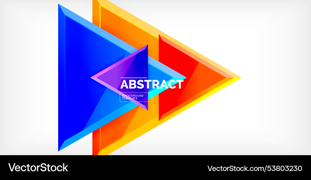 Abstract background - glossy triangles Vector Image