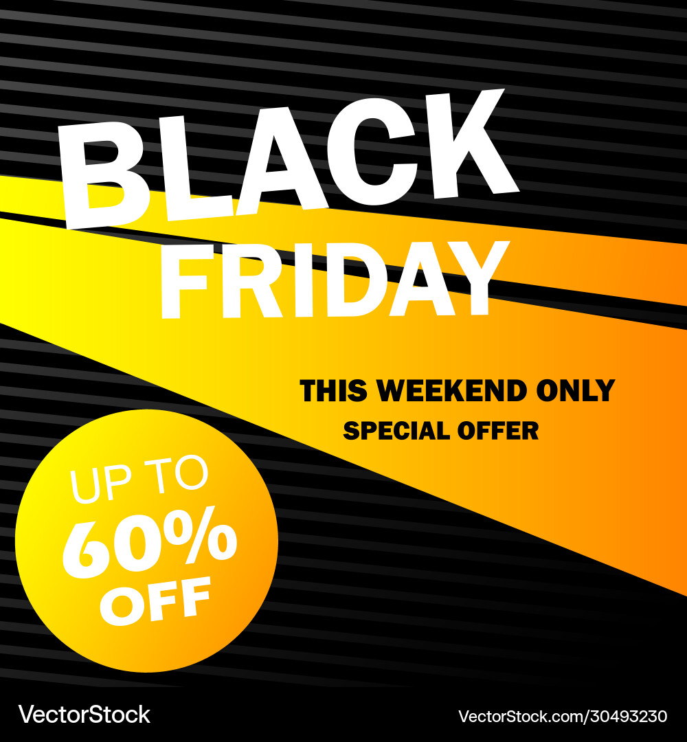 Black friday banner Vector Image