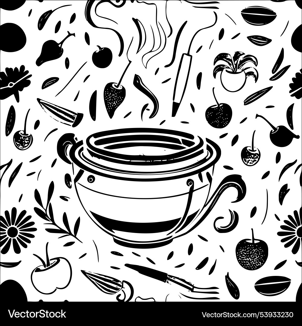 Cauldron abstract pattern seamless Cauldron abstract pattern seamless Vector Image