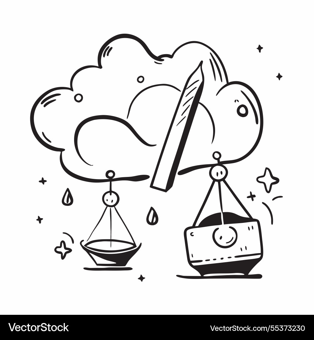 Cloud and scale with scalability wording concept Cloud and scale with scalability wording concept vector image