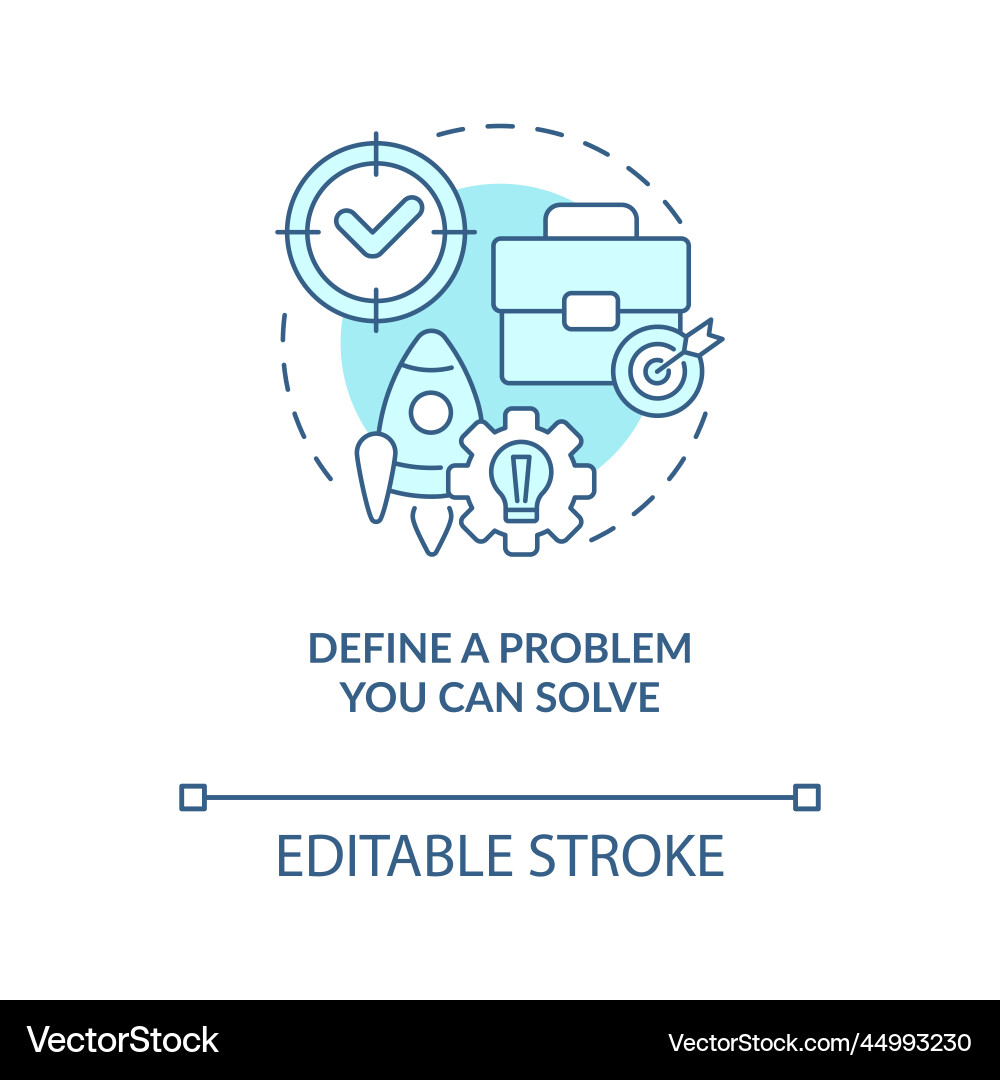 Define problem you can solve turquoise concept Vector Image