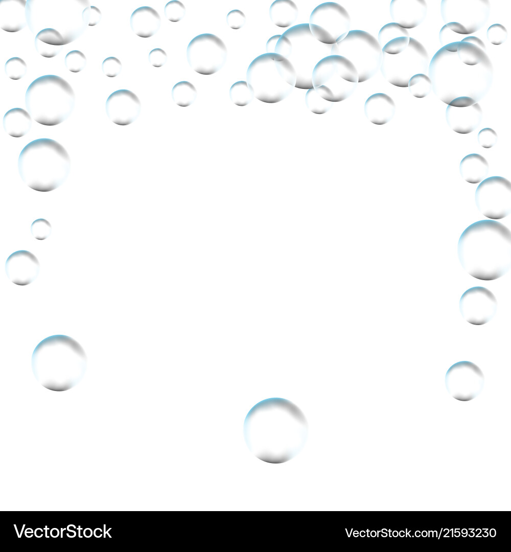 Frame for processing of transparent bubbles Vector Image