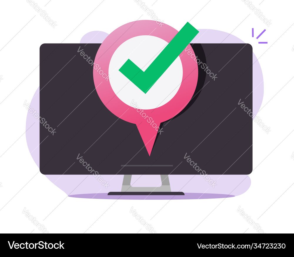Gps pointer map marker on computer device screen Gps pointer map marker on computer device screen Vector Image