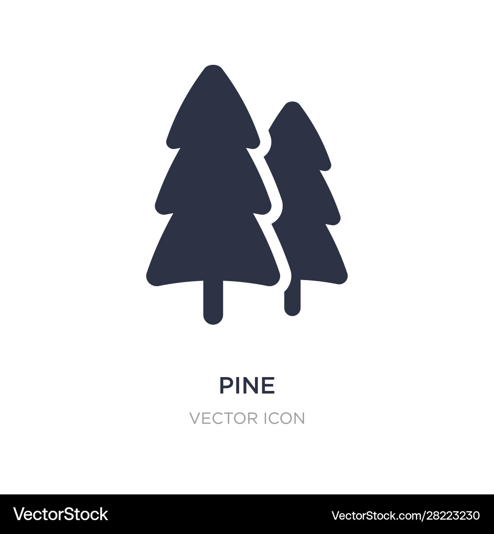 Pine icon on white background simple element from Vector Image