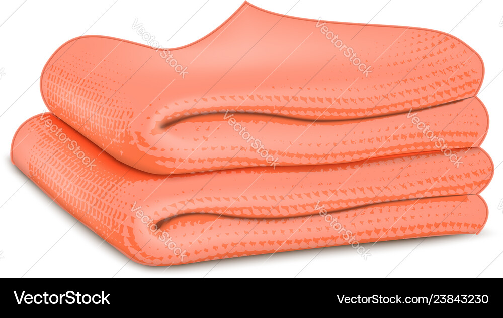 Red towel stack icon realistic style Red towel stack icon realistic style vector image
