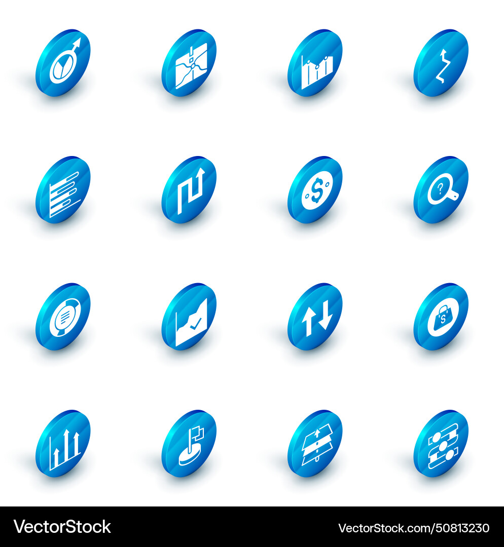 Set intersection point pie chart infographic vector image