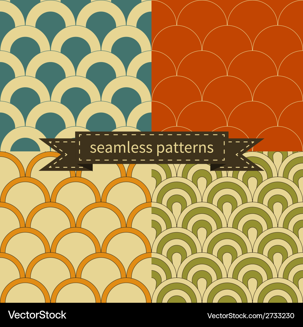 Set of seamless patterns vector image