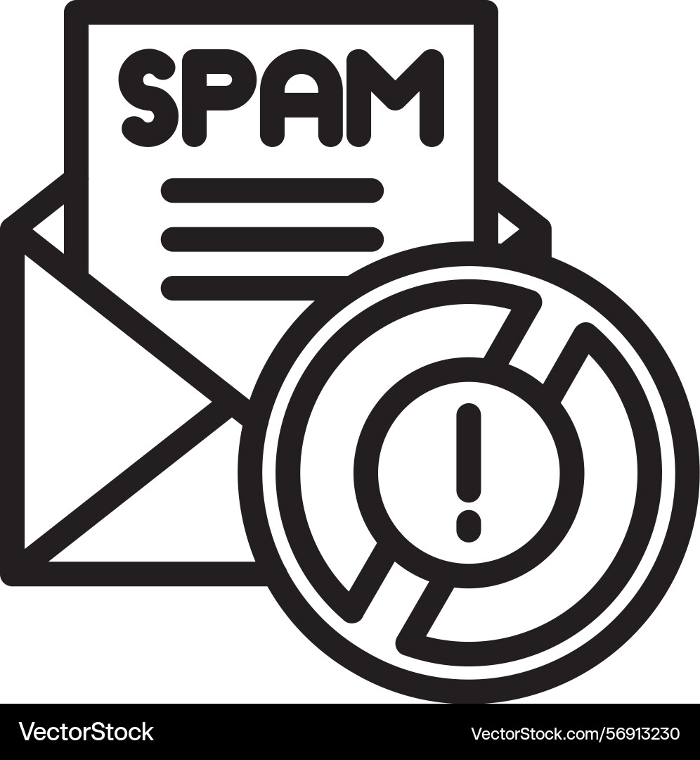 Spam linear style icon design Vector Image