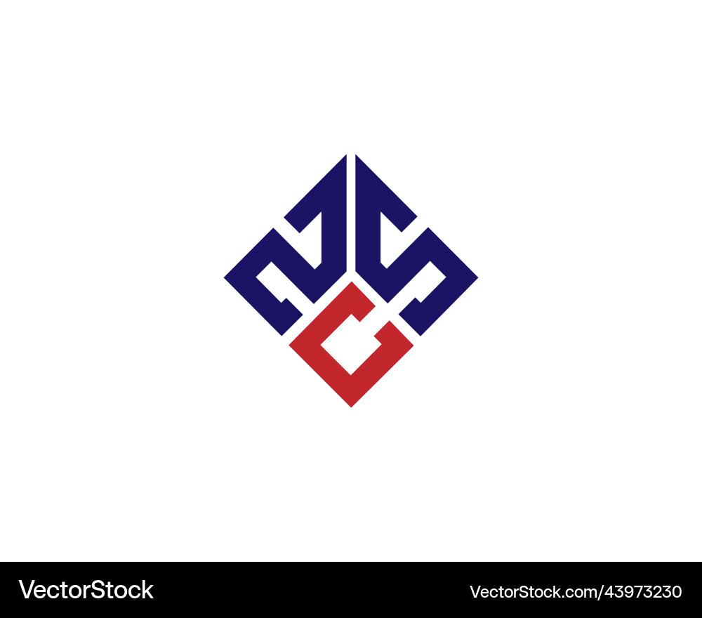 SSC & CSS Minimalist Logo vector image