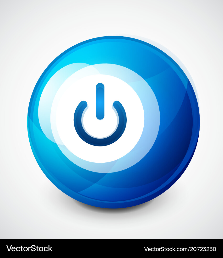 Start power sphere button ui icon design on off Start power sphere button ui icon design on off vector image