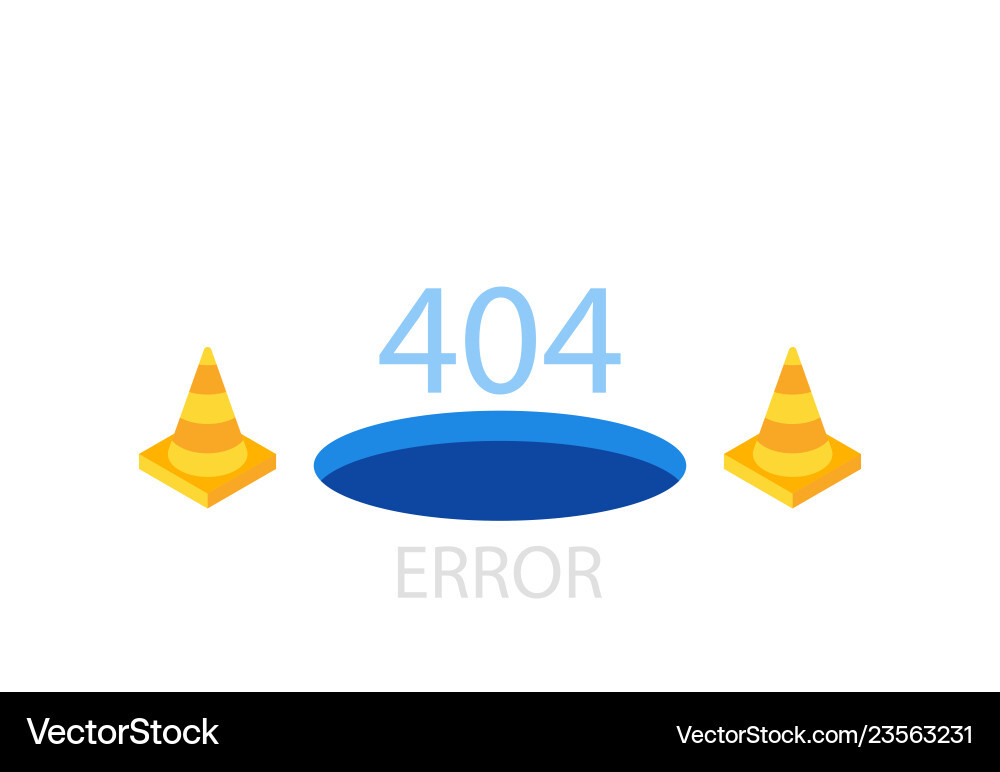 404 error page template for website 404 error page template for website vector image