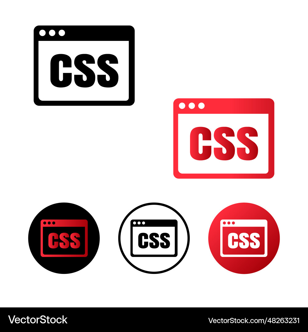 Abstract css icon Abstract css icon vector image