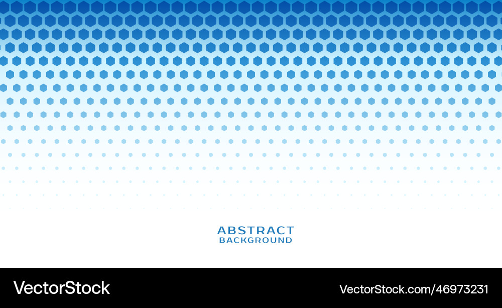 Abstract hexagonal halftone pattern blue Vector Image