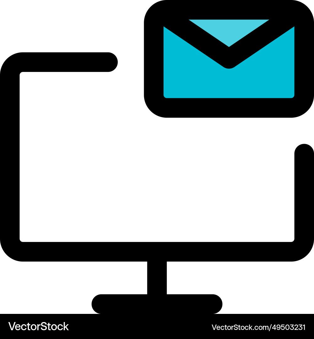 Accessing and managing emails on desktop Vector Image
