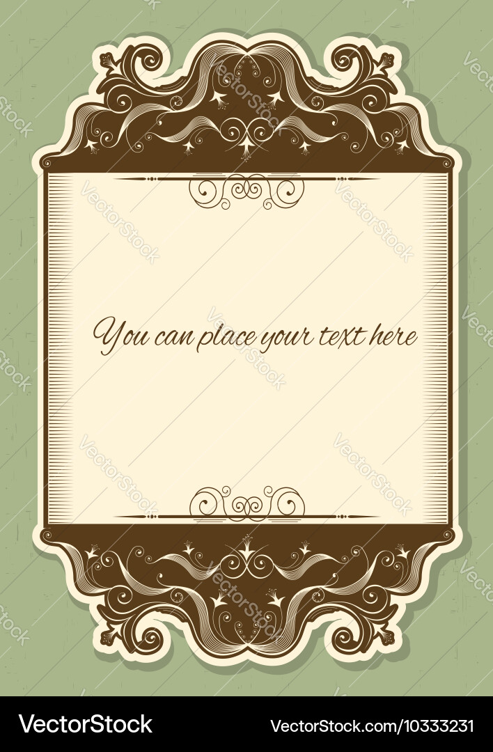 Antique background scroll with decor vignettes vector image