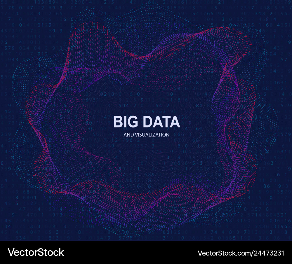 Big Data Circular Network vector image