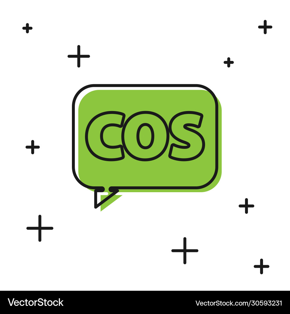 Black mathematics function cosine icon isolated Black mathematics function cosine icon isolated vector image