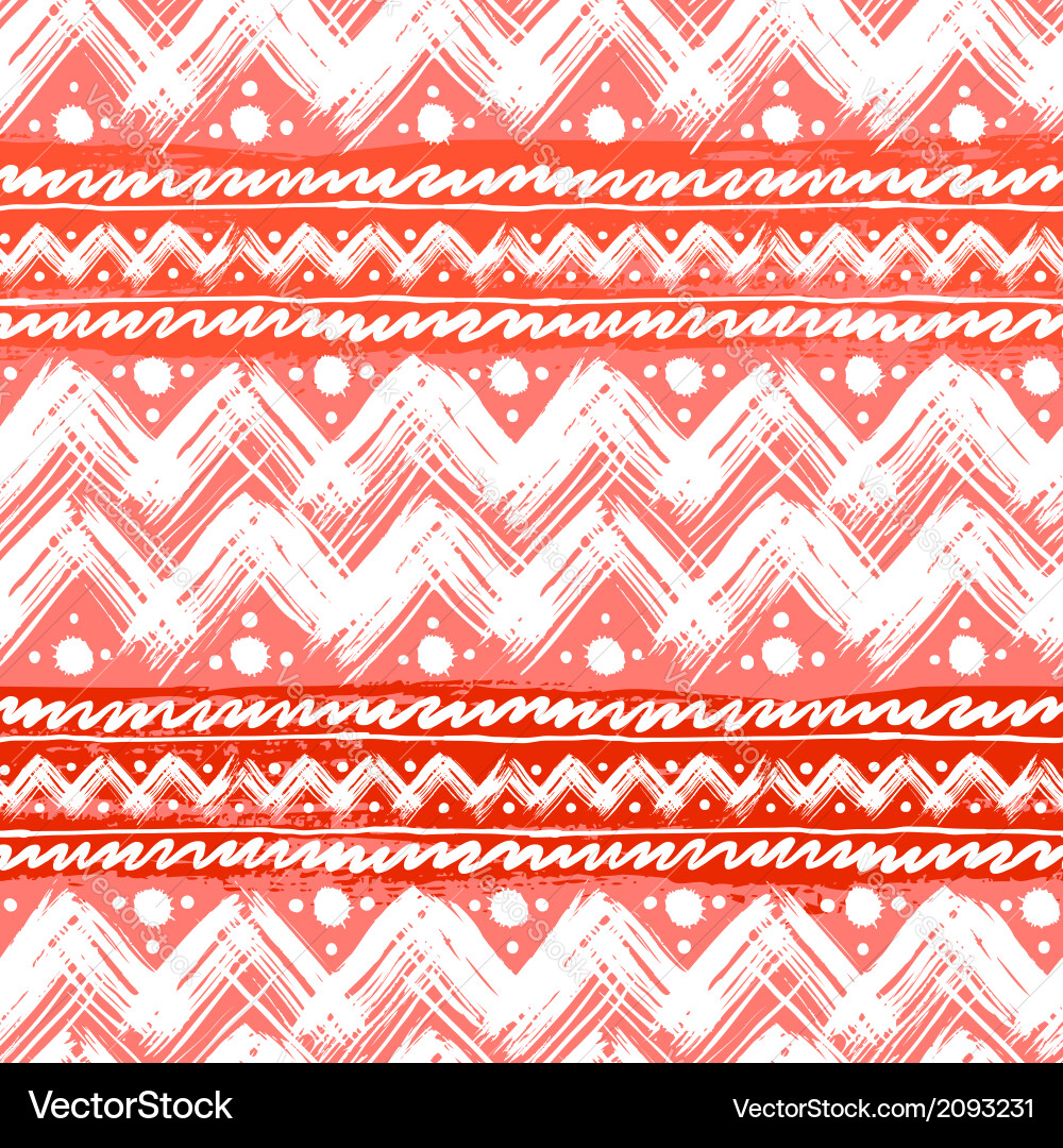 Bold Red Zigzag Pattern Vector Image