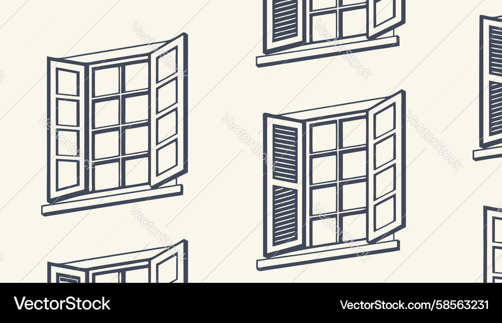 Classic Window Pattern Vector Image