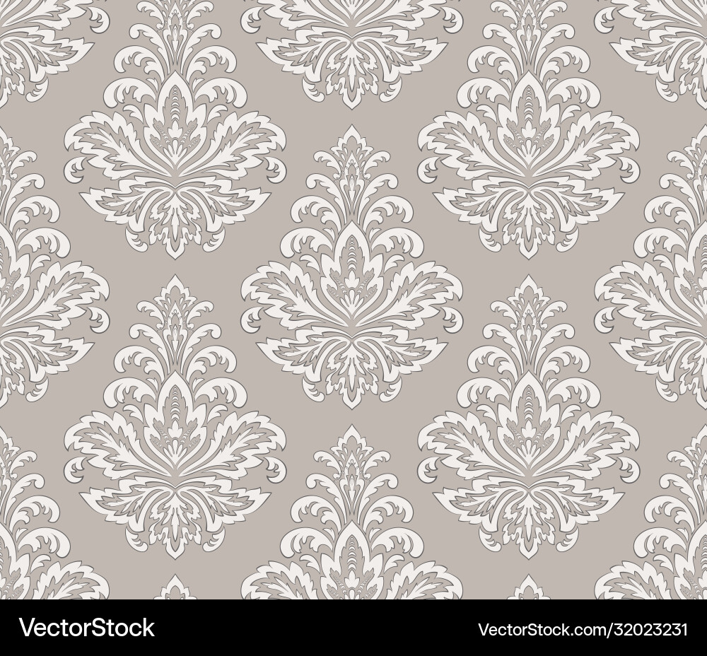 Damask seamless pattern element classical Damask seamless pattern element classical vector image