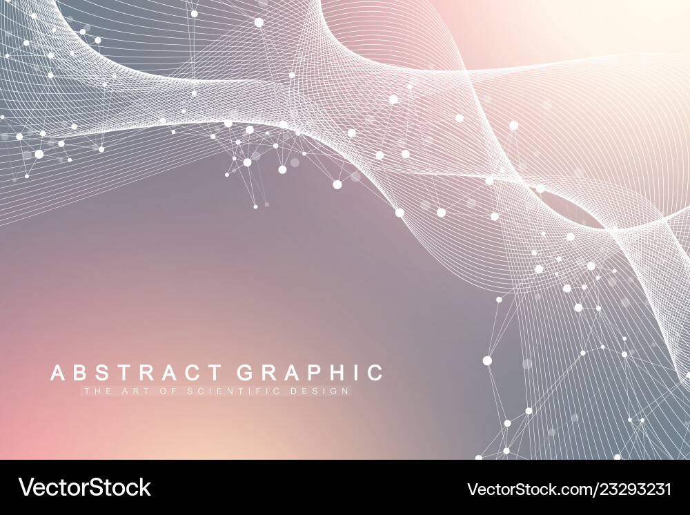 Genomic Data Network vector image