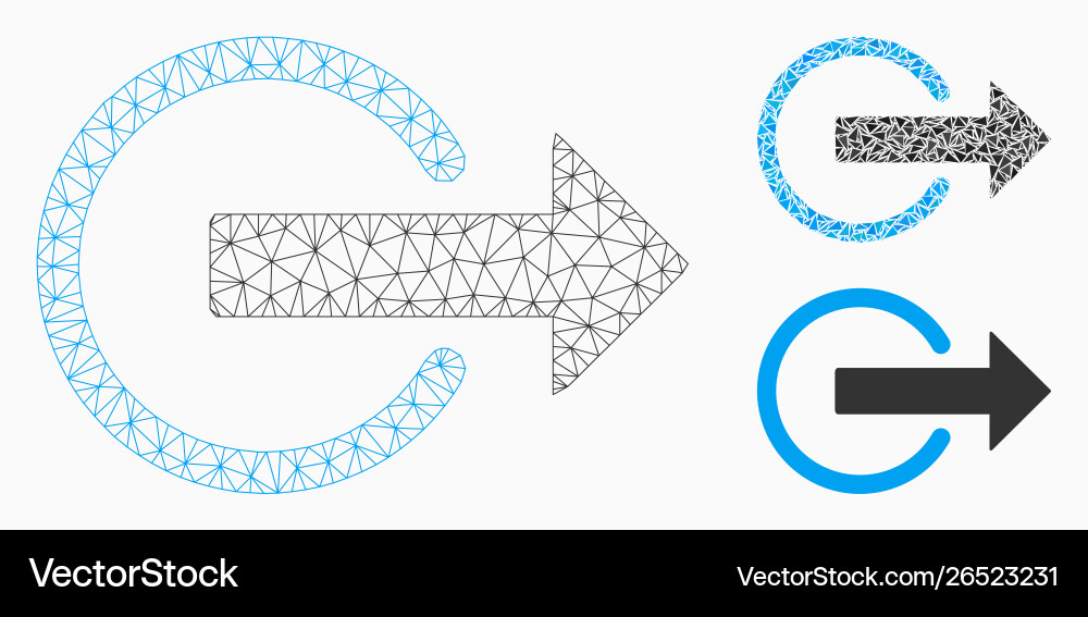 Logout mesh carcass model and triangle Logout mesh carcass model and triangle vector image