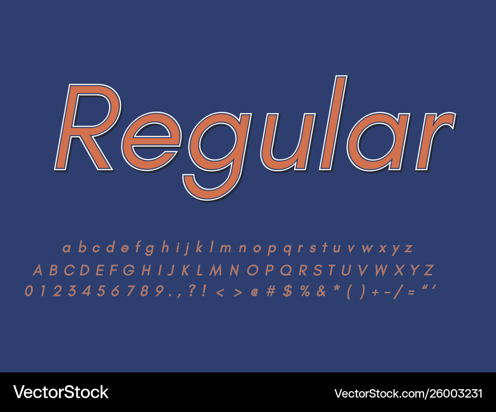 Retro font and alphabet stock Retro font and alphabet stock vector image