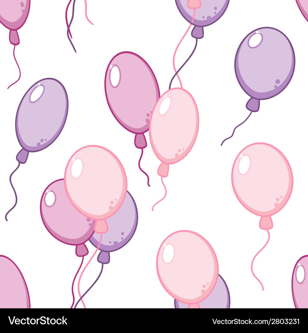 Seamless pattern with flying balloons Vector Image