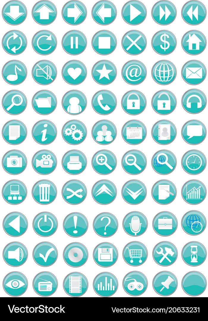 Set of computer web buttons Vector Image