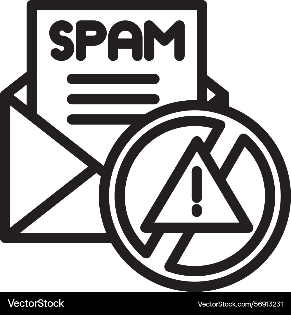 Spamming linear style icon design Vector Image