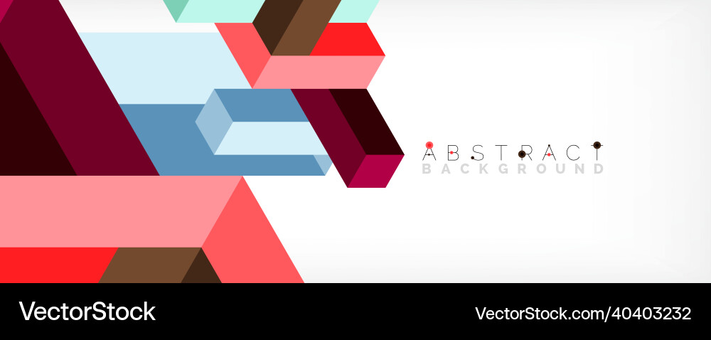 Abstract background 3d cubes cubic elements vector image