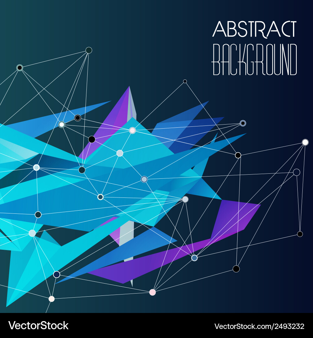 Abstract geometric background with triangle vector image